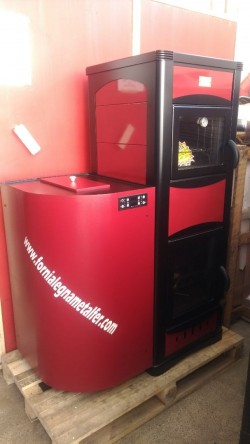 Stufa IDRO con forno pallet sansa Policombustile