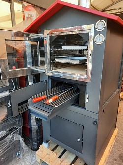 Forno a legna ventilato con carrello smontabile